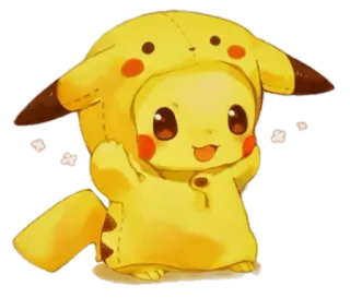 🥰 Pikachu โปเกมอน, น่ารัก, สัตว์, สีเหลือง, ปิกาจู telegram sticker