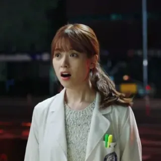 😱 woman, doctor, shocked, korean, actress telegram sticker