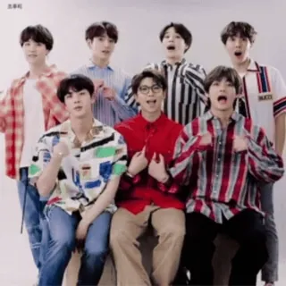 ❤️ BTS, K-pop, music group, group photo, boy band telegram sticker