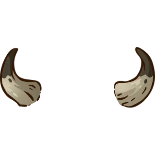 🐮 horn, animal, bone telegram sticker