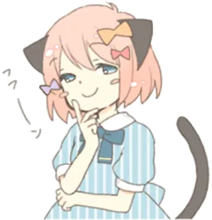 😏 っっ Anime, Neko, Fofa, Desenho, Mangá, Garota, Kawaii telegram sticker