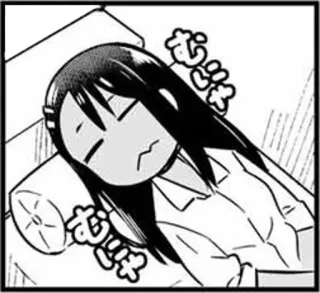 🖤 むにゃむにゃ anime, sleeping, manga, cartoon telegram sticker