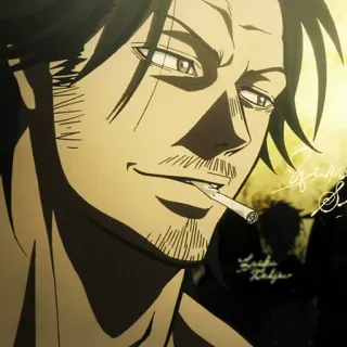 ☘️ Yami Sukehiro Black Clover Yami Sukehiro, Black Clover, Anime, Fumeur, Manga, Personnage telegram sticker