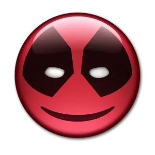 🙂 Deadpool superhero, marvel, comedy, antihero, emoji telegram sticker