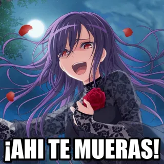 ⚰️ ¡AHI TE MUERAS! Anime, Rose, Mädchen, Emotional, Weinend whatsapp sticker
