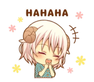 😂 HAHAHA Anime, Desenho animado, Rindo, Chibi, Kawaii, Engraçado, Haha telegram sticker