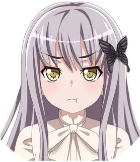 😤 Anime, Menina, Bonita, Brava, Borboleta telegram sticker