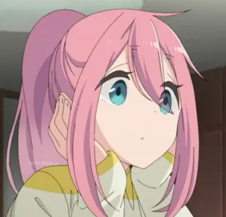 😊 Nadeshiko Kagamihara Laid-Back Camp Anime, Mädchen, Pinke Haare, Süß, Laid-Back Camp, Nadeshiko Kagamihara telegram sticker
