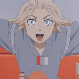 🤩 Anime, Garçon, Drapeau, Nourriture, Mignon, Joyeux telegram sticker