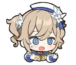 😥 Barbara Genshin Impact anime, chibi, genshin, impact, sad telegram sticker