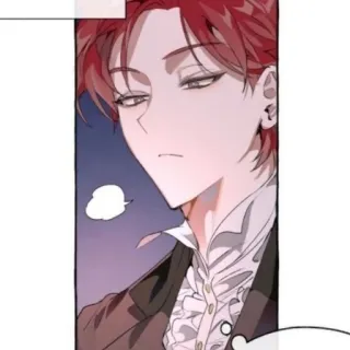 🥀 anime, manga, character, portrait, red hair telegram sticker