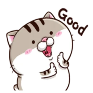 👏 Good cat, thumbs up, good, happy, animal, cute telegram sticker