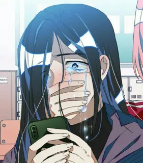 😭 crying, sad, anime, manga, upset, emotional, character telegram sticker