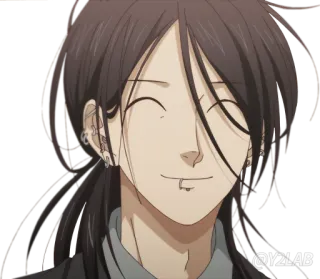 😊 @Y2LAB anime, portrait, man, smiling, happy telegram sticker