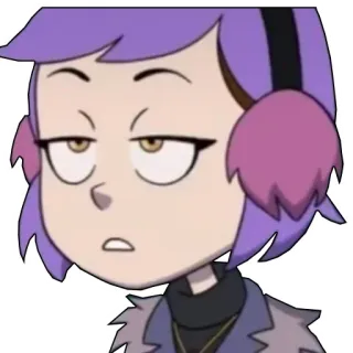😖 Amity Blight The Owl House cartoon, animation, purple hair, character, fanart telegram sticker