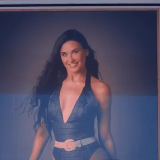 👩 Demi Moore promi, schauspielerin, badeanzug, glamour, porträt, frau telegram sticker