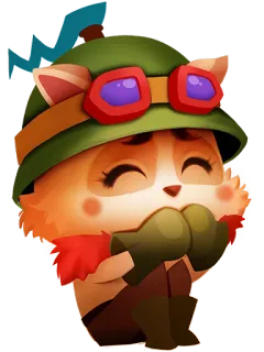 😌 Teemo League of Legends Teemo, League of Legends, video game, campeão, fofo, desenho animado telegram sticker