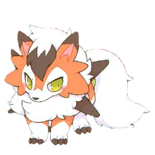 😊 Rockruff pokemon, rockruff, animal, dog, cute, cartoon, video game telegram sticker