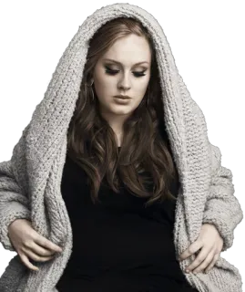 🙆 Adele Adele, cantante, mujer, sudadera con capucha, celebridad telegram sticker
