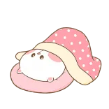 💋 fofo, kawaii, dormindo, animal, rosa, hamster, preguiçoso, sonolento whatsapp sticker