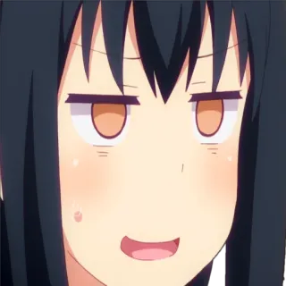 😅 anime, arrogante, expressão, rosto telegram sticker
