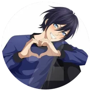 ❤️ 动漫, 卡通, 心, 角色, 男孩 whatsapp sticker