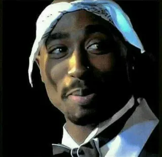 😊 Tupac Shakur rappeur, musicien, Tupac, 2Pac, bandana whatsapp sticker