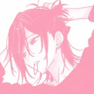 🎀 anime, manga, character, pink, tongue telegram sticker