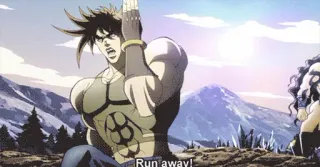 🏃 Run away! Anime, Corrida, Ação telegram sticker