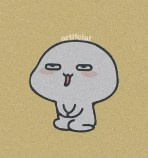 ⛅ artificial cartoon, character, meme, animation, cute, blob telegram sticker