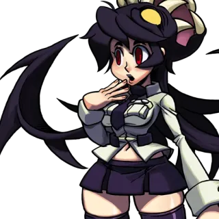🌂 Filia Skullgirls Anime, Jeu vidéo, Skullgirls, Filia, Fighter, Personnage telegram sticker