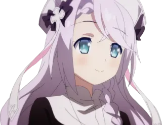 😇 anime, chica, linda, sonriendo, personaje telegram sticker