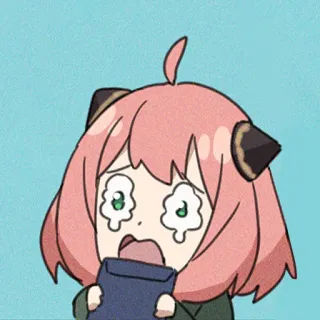 😭 Anya Forger Spy x Family animé, pleurer, mignon, dessin animé, Forger, Spy x Family, Anya telegram sticker