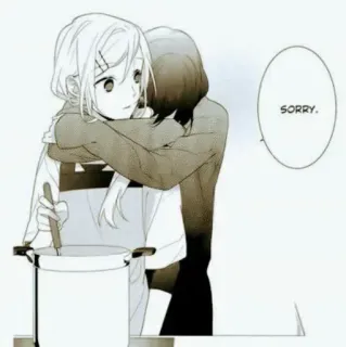 🖤 SORRY. Entschuldigung, Kochen, Umarmung, Anime, Manga telegram sticker