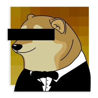 🔞 doge, dog, meme, tuxedo, fancy, cheems telegram sticker