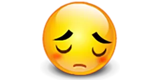 😔 Emoji, Traurig, Verärgert, Gefühl, Ausdruck whatsapp sticker
