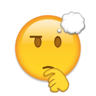 🤔 Emoji, Pensando, Pergunta, Ponderando, Dúvida, Confusão telegram sticker