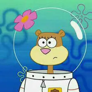🧽 Sandy Cheeks SpongeBob SquarePants desenho animado, Bob Esponja, Sandy Bochechas, esquilo, astronauta, Nickelodeon telegram sticker