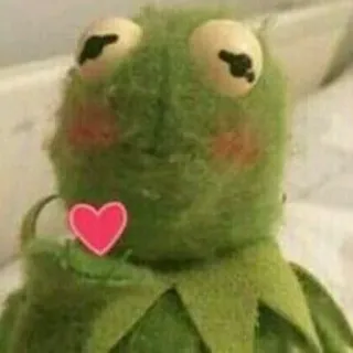 🐸 Kermit the Frog kermit, rana, carino, cuore, verde, muppet, amore telegram sticker