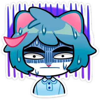 😨 Kreskówka, Anime, Słodki, Smutny, Zapłakany, Rozpacz, Zmartwiony, Przygnębiony telegram sticker