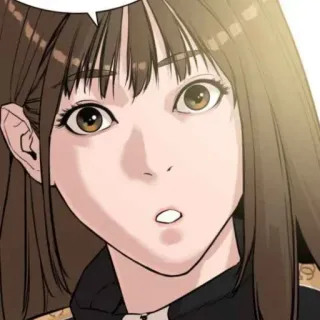 🌸 vrouw, meisje, cartoon, bruin haar, anime stijl, manga telegram sticker