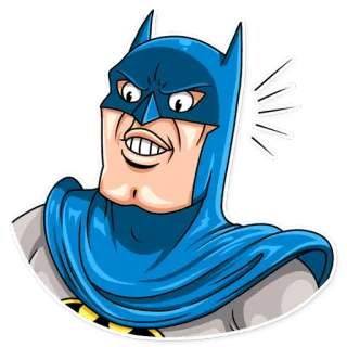 😬 Batman batman, comic, superhero, cartoon, sticker telegram sticker