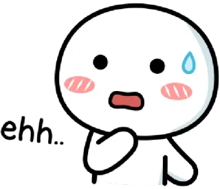 😕 uh oh Dessin animé, Nerveux, Transpiration, Rougir, Inquiet telegram sticker