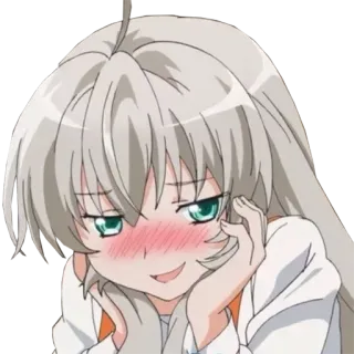 😳 Anime, Dziewczyna, Rumieniec, Uroczy, Kreskówka telegram sticker