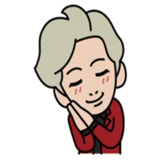 💙 cartoon, person, smiling, sleeping, anime whatsapp sticker