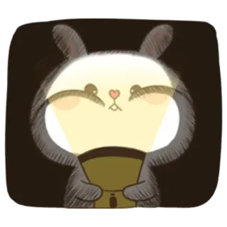 😠 animal, conejo, lindo, dibujos animados, kawaii, suave, conejo whatsapp sticker