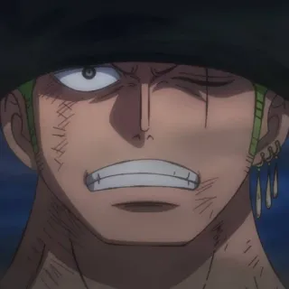 🧩 Roronoa Zoro One Piece Anime, Spadaccino, Pirata, Cicatrizzato, Zoro telegram sticker