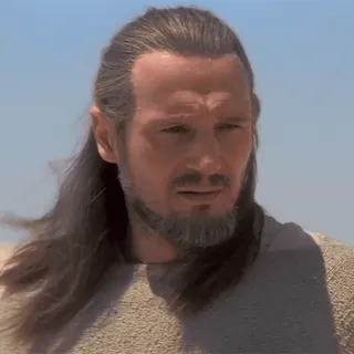 💫 Qui-Gon Jinn Star Wars Qui-Gon Jinn, Liam Neeson, Star Wars, Jedi, space opera, science fiction telegram sticker