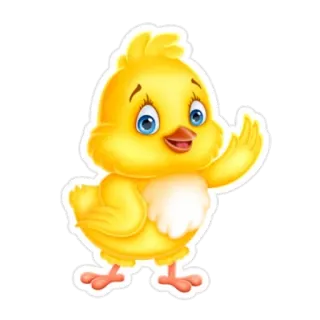 👋 цыплёнок, птица, милый, жёлтый, животное, мультфильм telegram sticker
