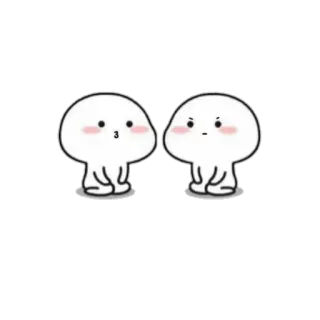 👥 carino, emoji, kawaii, semplice, personaggi, blob, espressione telegram sticker